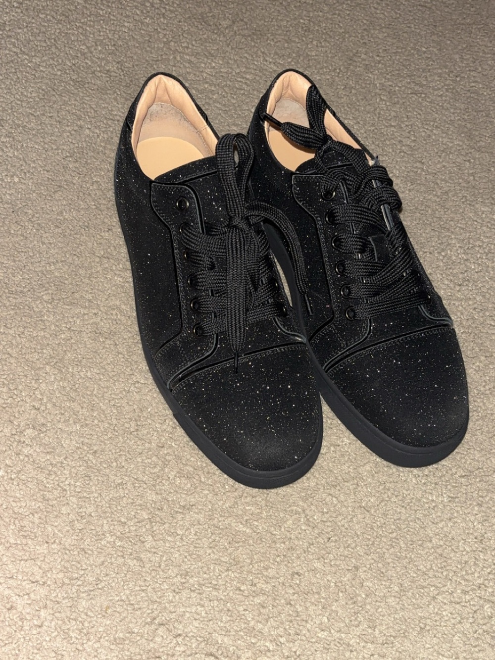 Christian Louboutin viera flat calf glitter